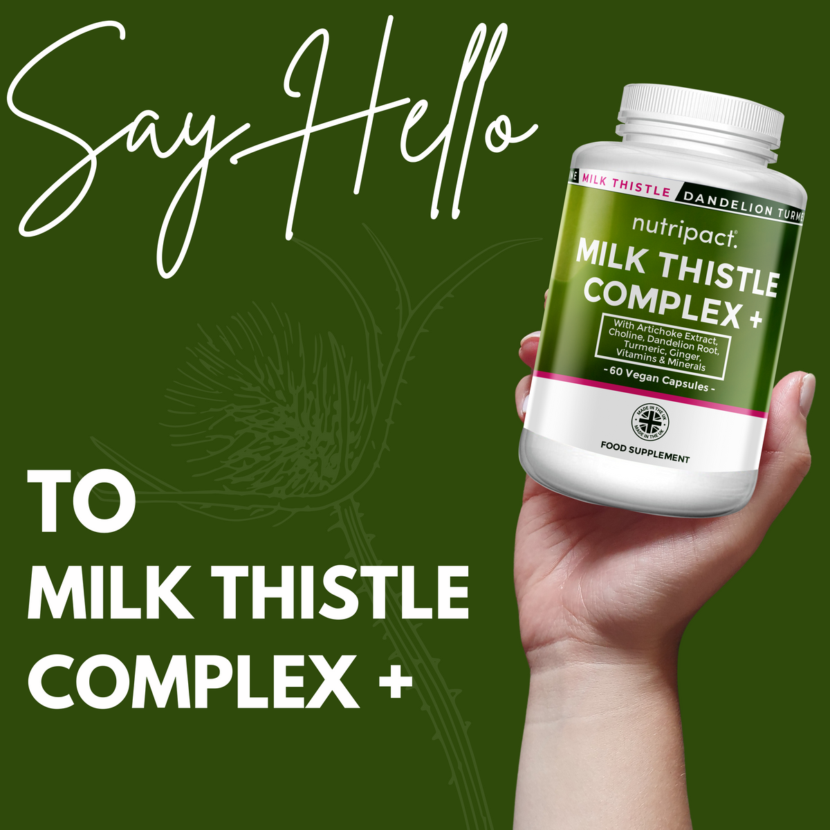 Milk Thistle Complex Plus - Liver & Detox Support - 60 Vegan Capsules - nutripact