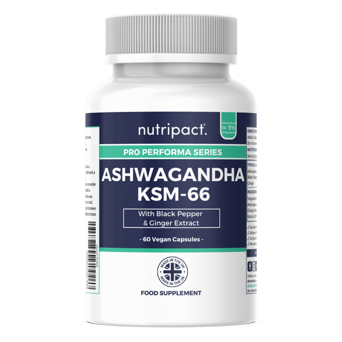 Ashwagandha KSM-66 Complex Capsules - nutripact