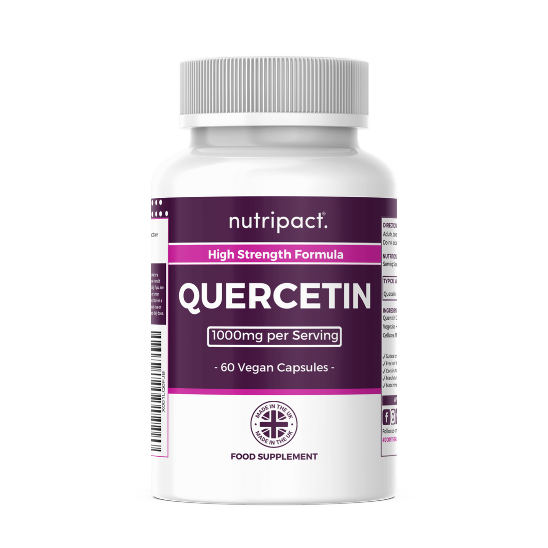 Quercetin 500mg Capsules – High Strength Antioxidant & Immune Support – Vegan, Non-GMO – 60 Capsules