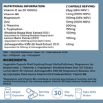 calma pact nutritional information table
