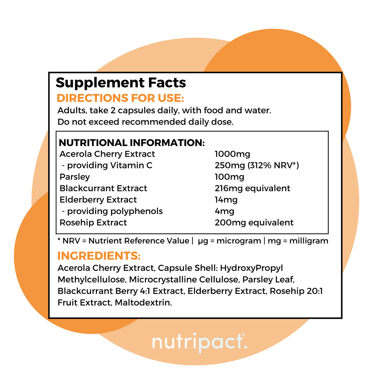 Vitamin C Complex Capsules - nutripact 