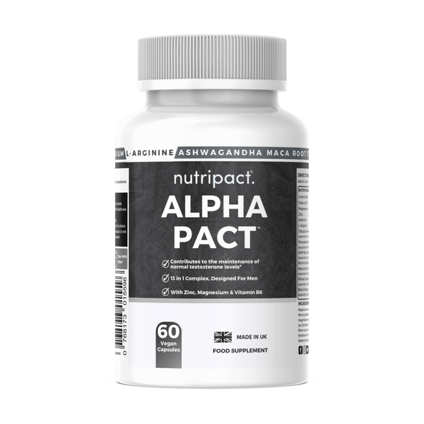Nutripact Male Vitality Capsules supplement bottle on a white background