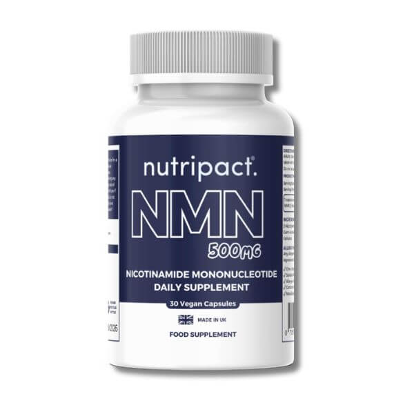Nutripact NMN Capsules supplement bottle on a white background